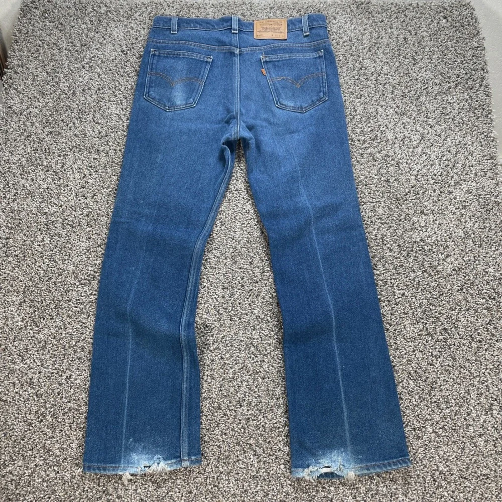 Vintage Levis 517 Orange Tab Men's 34x31 USA Made Bootcut Blue 00517-2017